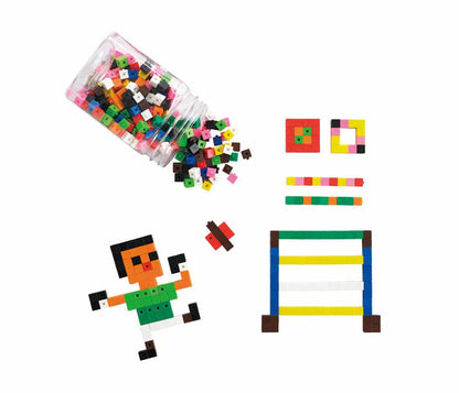 Interfix Cubes Interlocking Cubes Jar - Pk400, Interlocking Cubes, Maths resources ...
