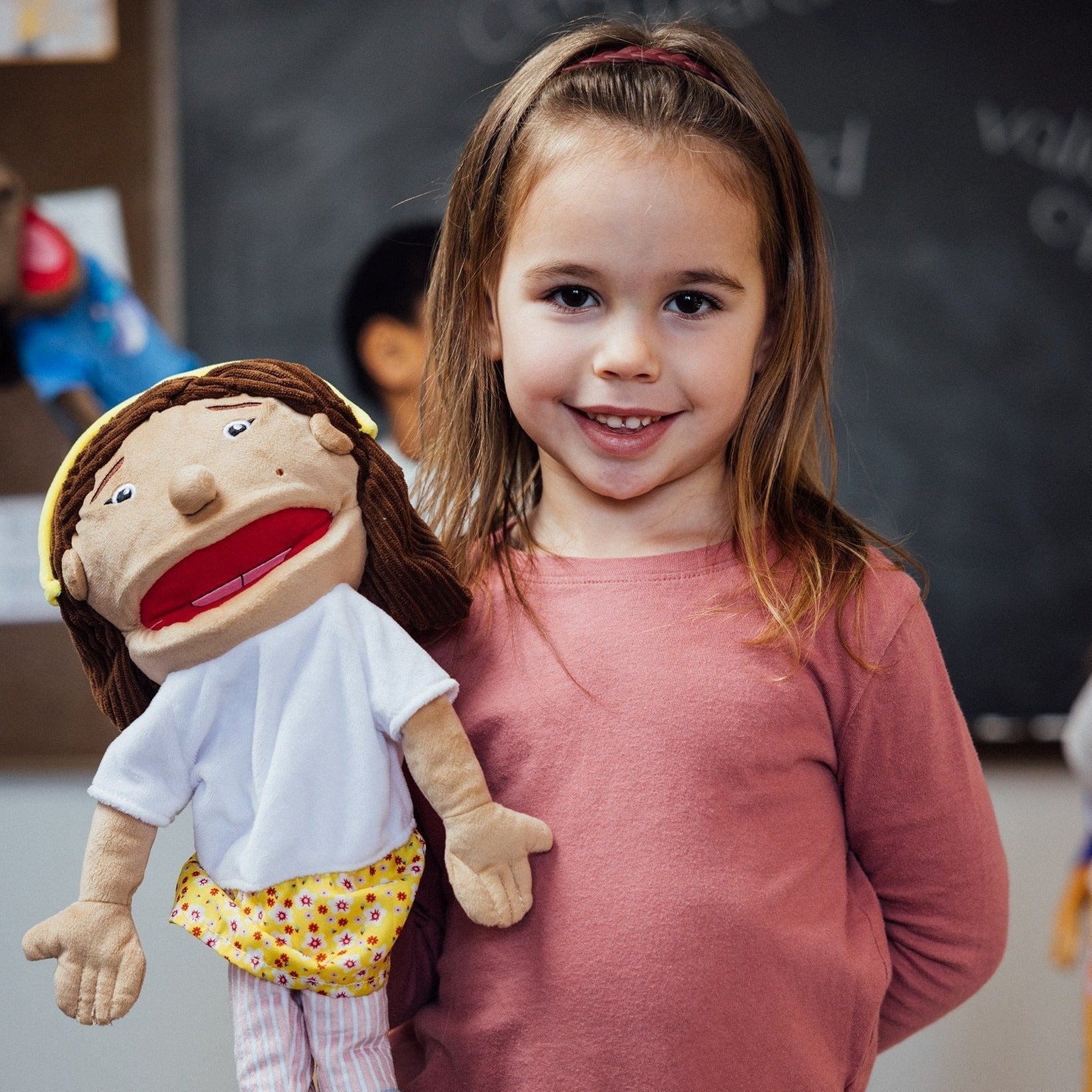 Julia's Puppet, Introducing Julia Rojas, the embodiment of spirit, friendship, and good sportsmanship, brought to life through the vibrant and engaging design of our newest kid puppet. Designed to foster emotional expression and spur the wildest bounds of imaginative play, Julia Rojas is ready to become your child's new favorite playmate, aiding in their personal and emotional development one playful adventure at a time. Product Features Superior Craftsmanship for Safe Play Adhering strictly to child safety