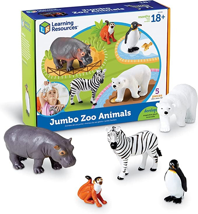 Jumbo Zoo Animals, Introducing our Jumbo Zoo Animals set, where education meets imagination for endless fun and learning! Specially crafted with young children in mind, this set is perfect for both classroom settings and at-home play. Jumbo Zoo Animals Features: Lifelike Details Realistic Designs: Our Jumbo Zoo Animals are designed to mimic real-life creatures, adding an educational layer to playtime. Educational Benefits Communication Skills: These zoo animals are great for promoting dialogue and vocabular