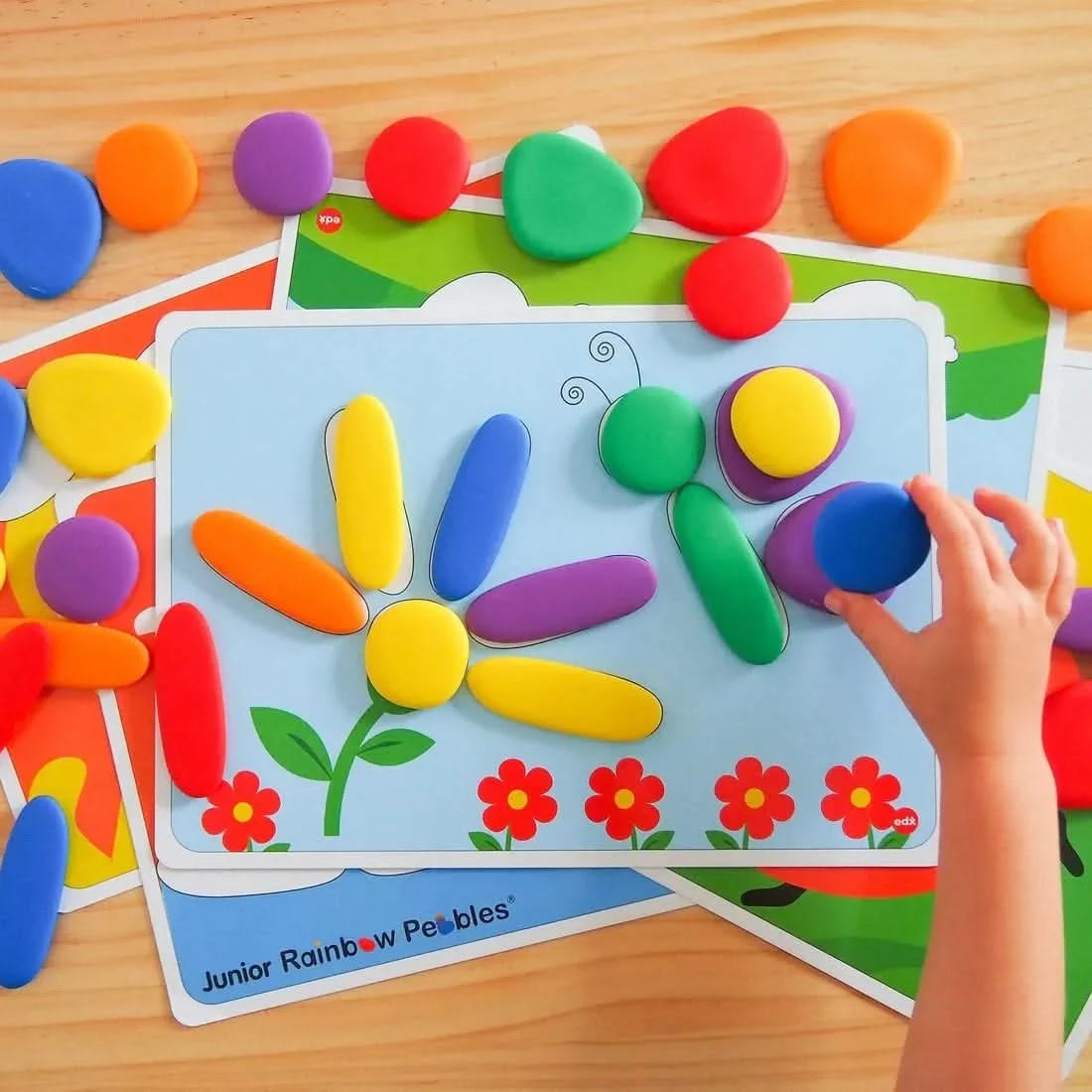 Junior Rainbow Pebbles Activity Set - Pk44-Junior Rainbow Pebbles Activity Set - Pk44
