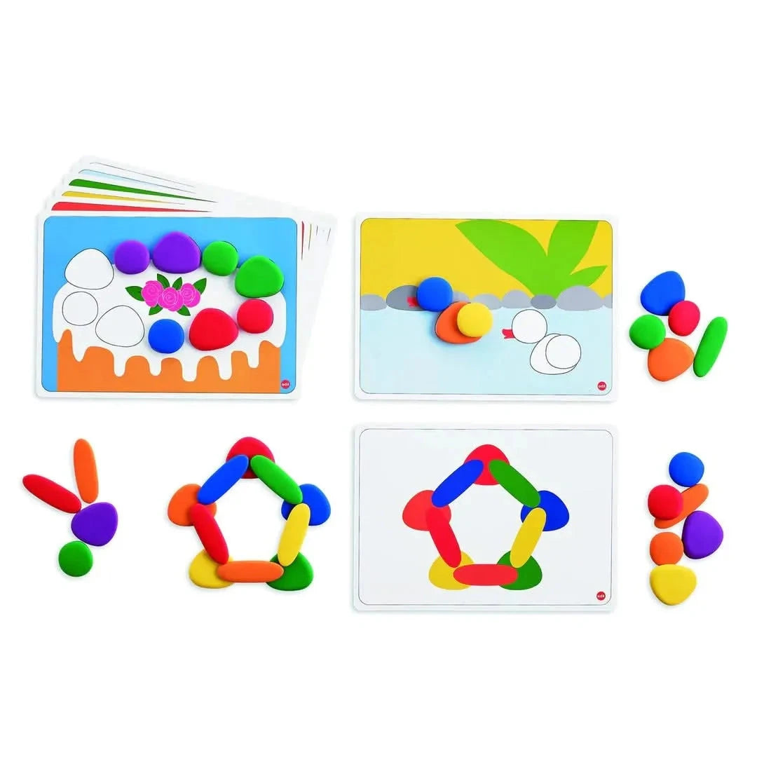 Junior Rainbow Pebbles Activity Set - Pk44-Junior Rainbow Pebbles Activity Set - Pk44