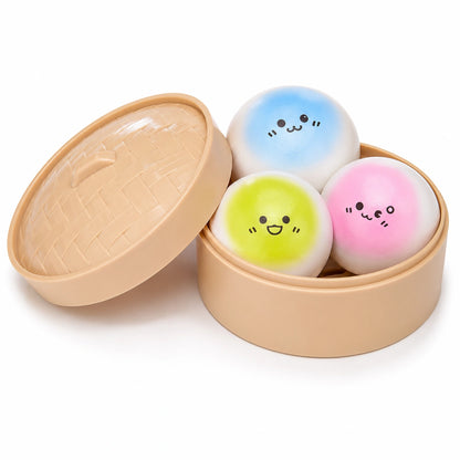 Kawaii 3 Pack Squeezy Bao Bun-Kawaii 3 Pack Squeezy Bao Bun