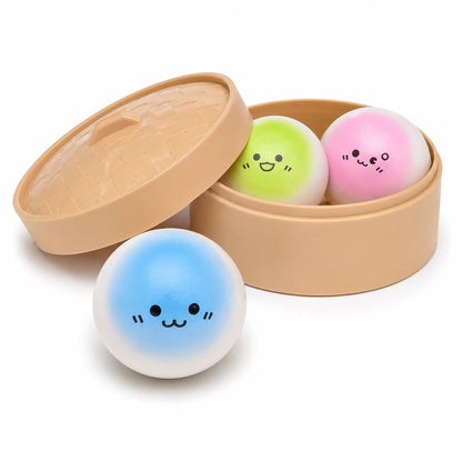 Kawaii 3 Pack Squeezy Bao Bun-Kawaii 3 Pack Squeezy Bao Bun