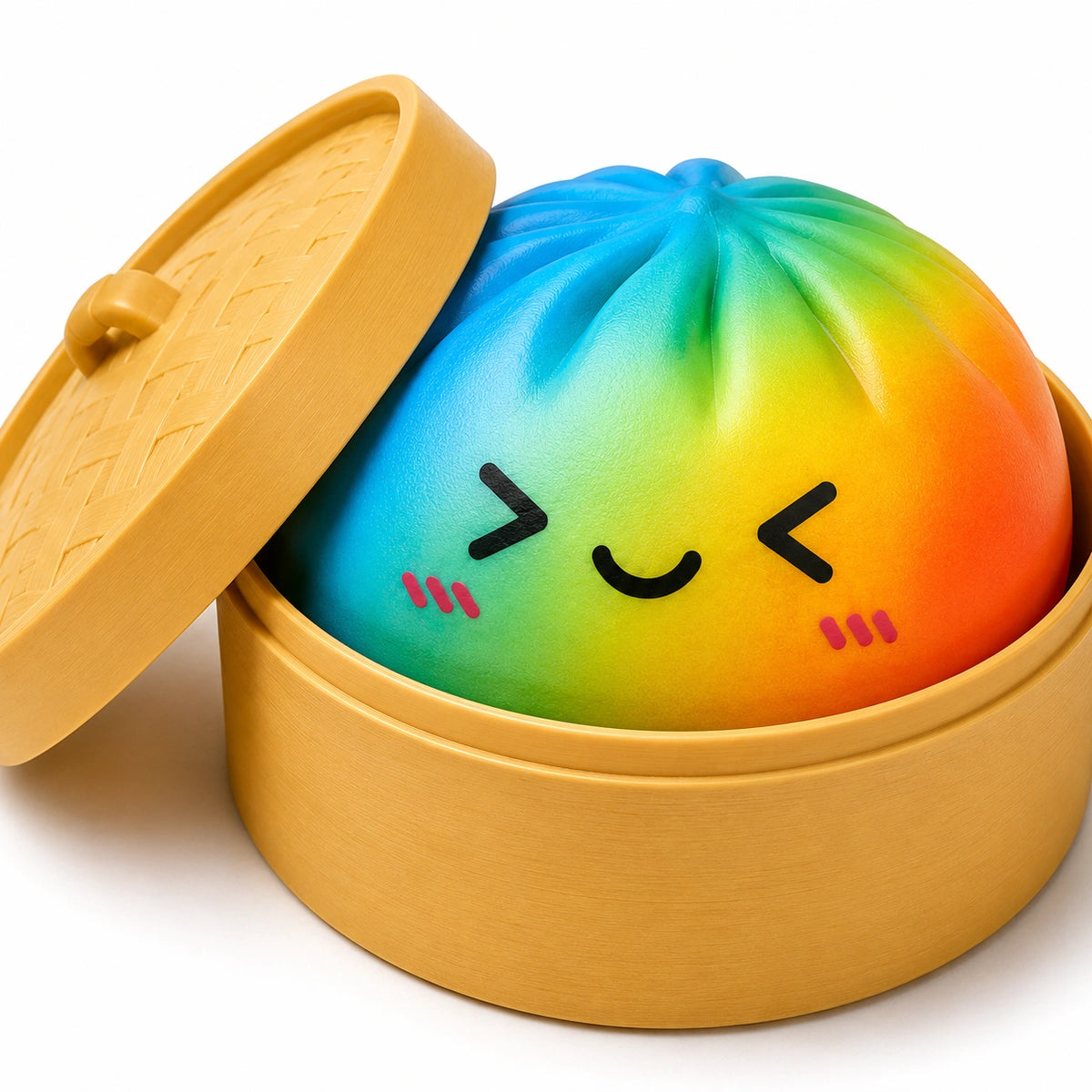 Kawaii Squishy Bao Bun Rainbow 5.5cm-Kawaii Squishy Bao Bun Rainbow 5.5cm