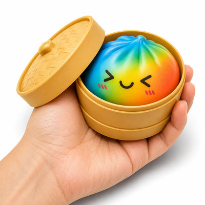 Kawaii Squishy Bao Bun Rainbow 5.5cm-Kawaii Squishy Bao Bun Rainbow 5.5cm