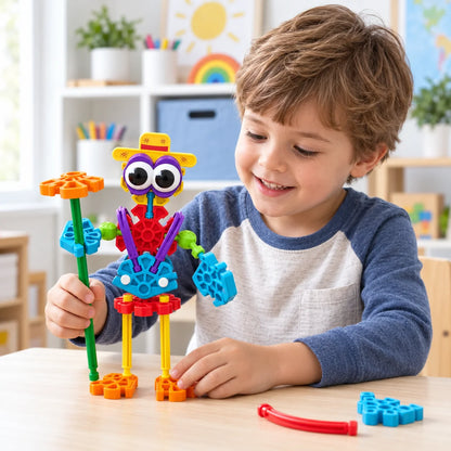 Kid K'NEX Farmin' Friends 65 Piece 20 Model Building Set-Kid K'NEX Farmin' Friends 65 Piece 20 Model Building Set
