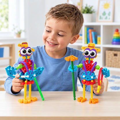 Kid K'NEX Farmin' Friends 65 Piece 20 Model Building Set-Kid K'NEX Farmin' Friends 65 Piece 20 Model Building Set