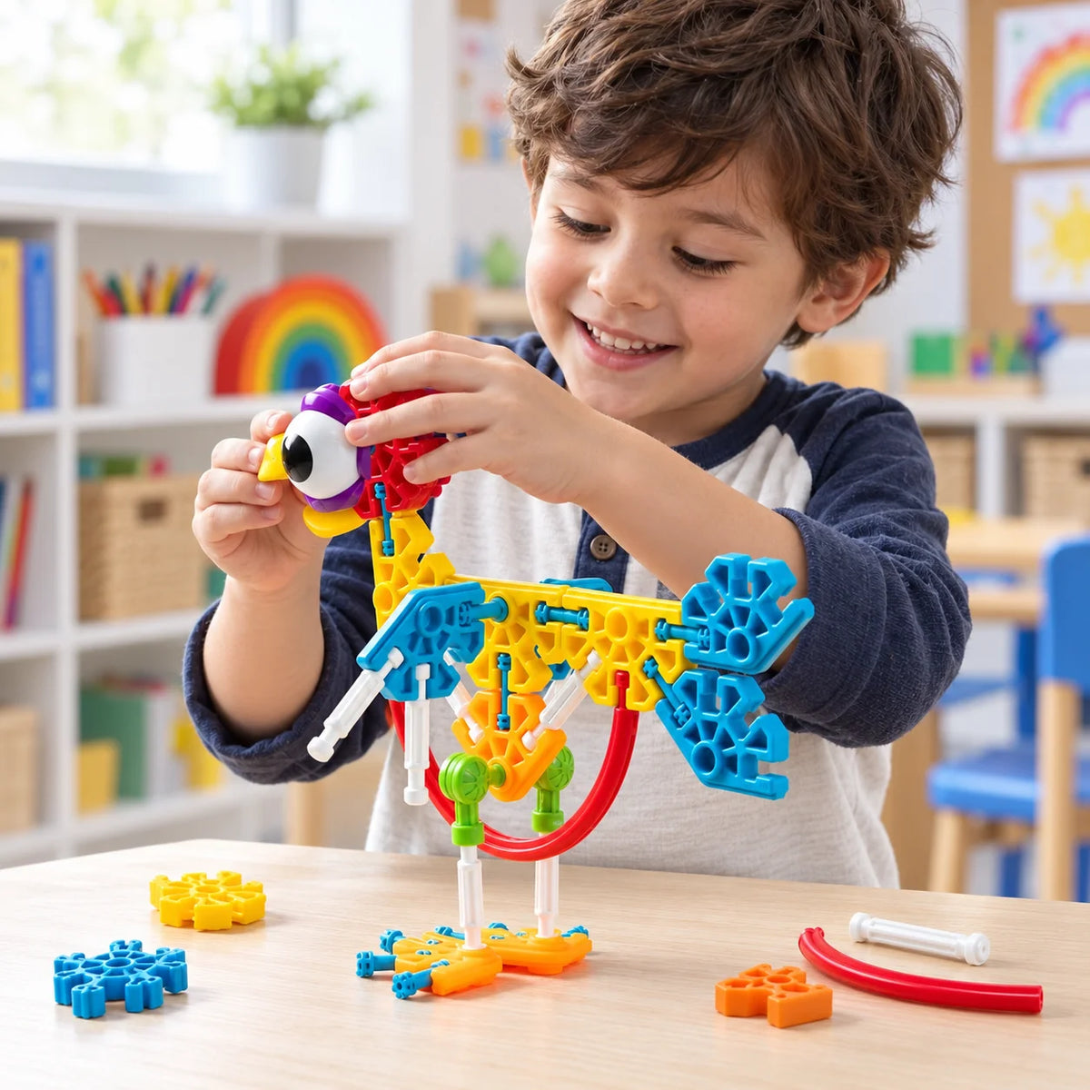 Kid K'NEX Farmin' Friends 65 Piece 20 Model Building Set-Kid K'NEX Farmin' Friends 65 Piece 20 Model Building Set