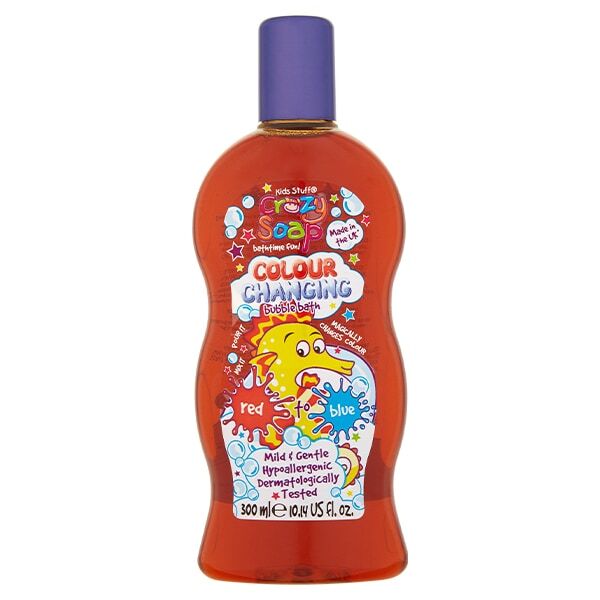 Kids Stuff Crazy Colour Changing Bubble Bath, Make bath time a blast with the Kids Stuff Crazy Colour Changing Bubble Bath! This amazing bubble bath is sure to bring joy and excitement to your child's bath routine. Watch in amazement as the bubbly formula magically changes colours right before your eyes! From vibrant red to cool blue, the transformation will captivate your child and make bath time a fun adventure.But not only is this bubble bath entertaining, it is also safe for your little one. The mild an