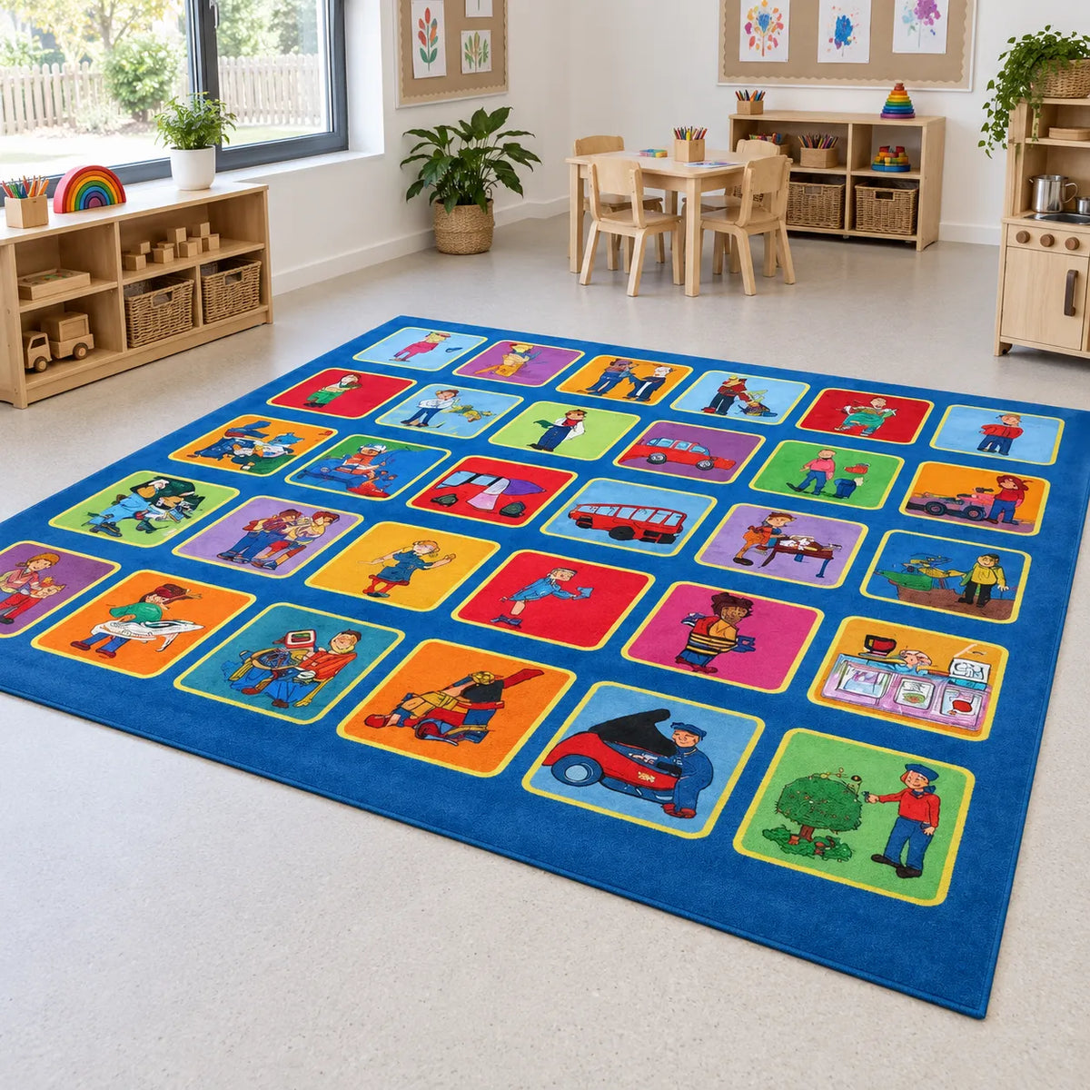 Kinder Occupations Placement Carpet in play area without children