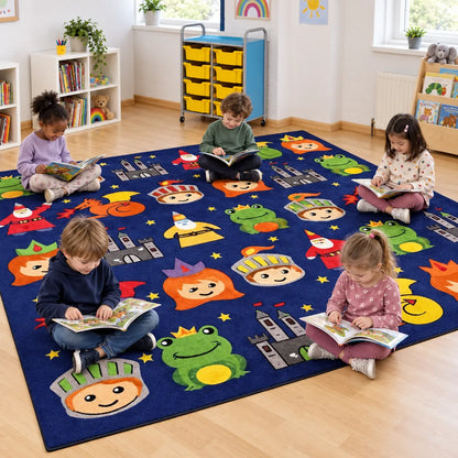 Children reading on Kinder Story Time Carpet