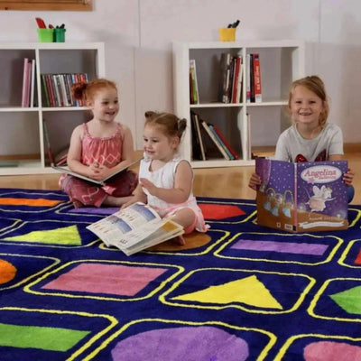 Kindercolour Geometric Shapes Carpet 3 X 3 Metre-Kindercolour Geometric Shapes Carpet 3 X 3 Metre