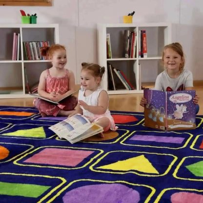 Kindercolour Geometric Shapes Carpet 3 X 3 Metre-Kindercolour Geometric Shapes Carpet 3 X 3 Metre