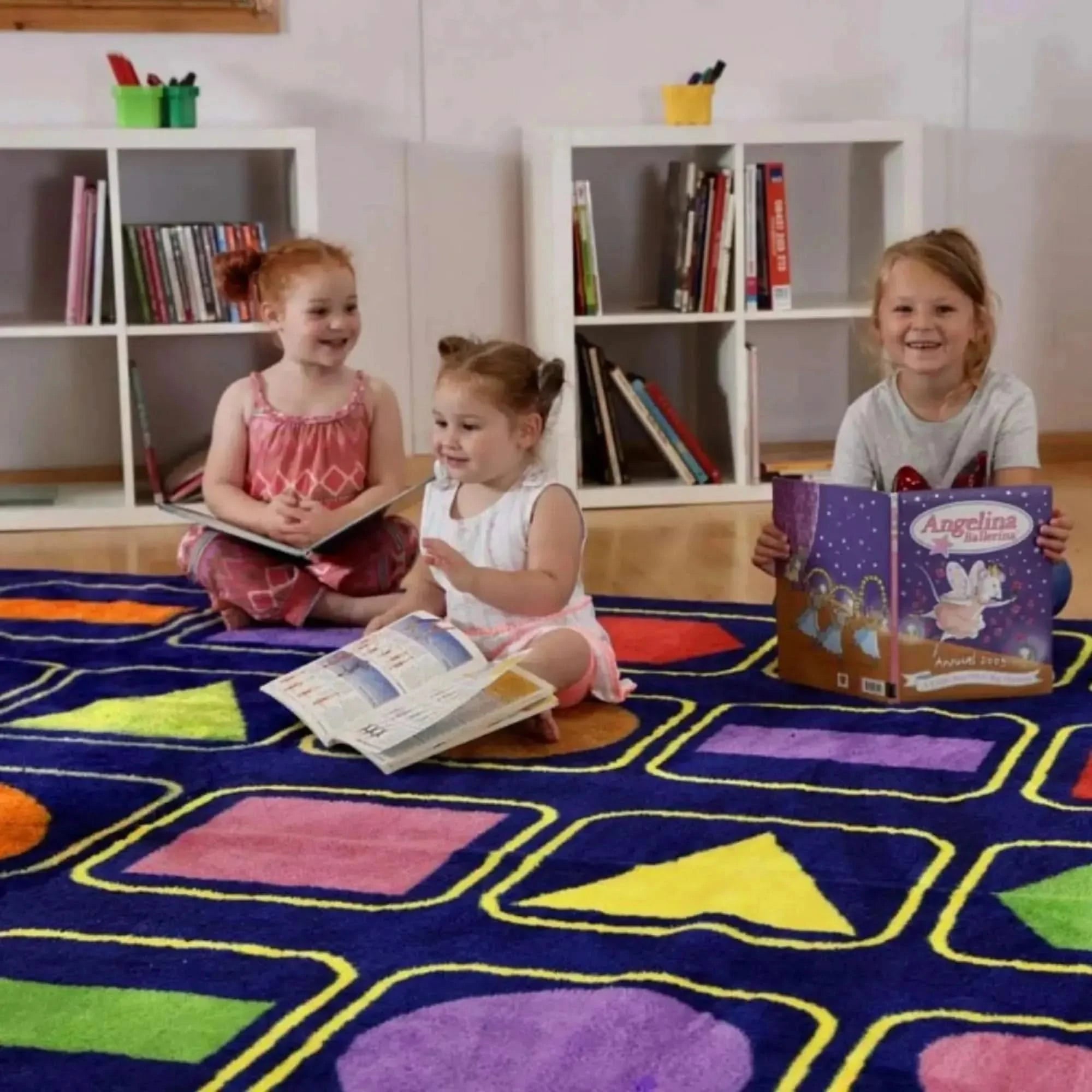 Kindercolour Geometric Shapes Carpet 3 X 3 Metre-Kindercolour Geometric Shapes Carpet 3 X 3 Metre