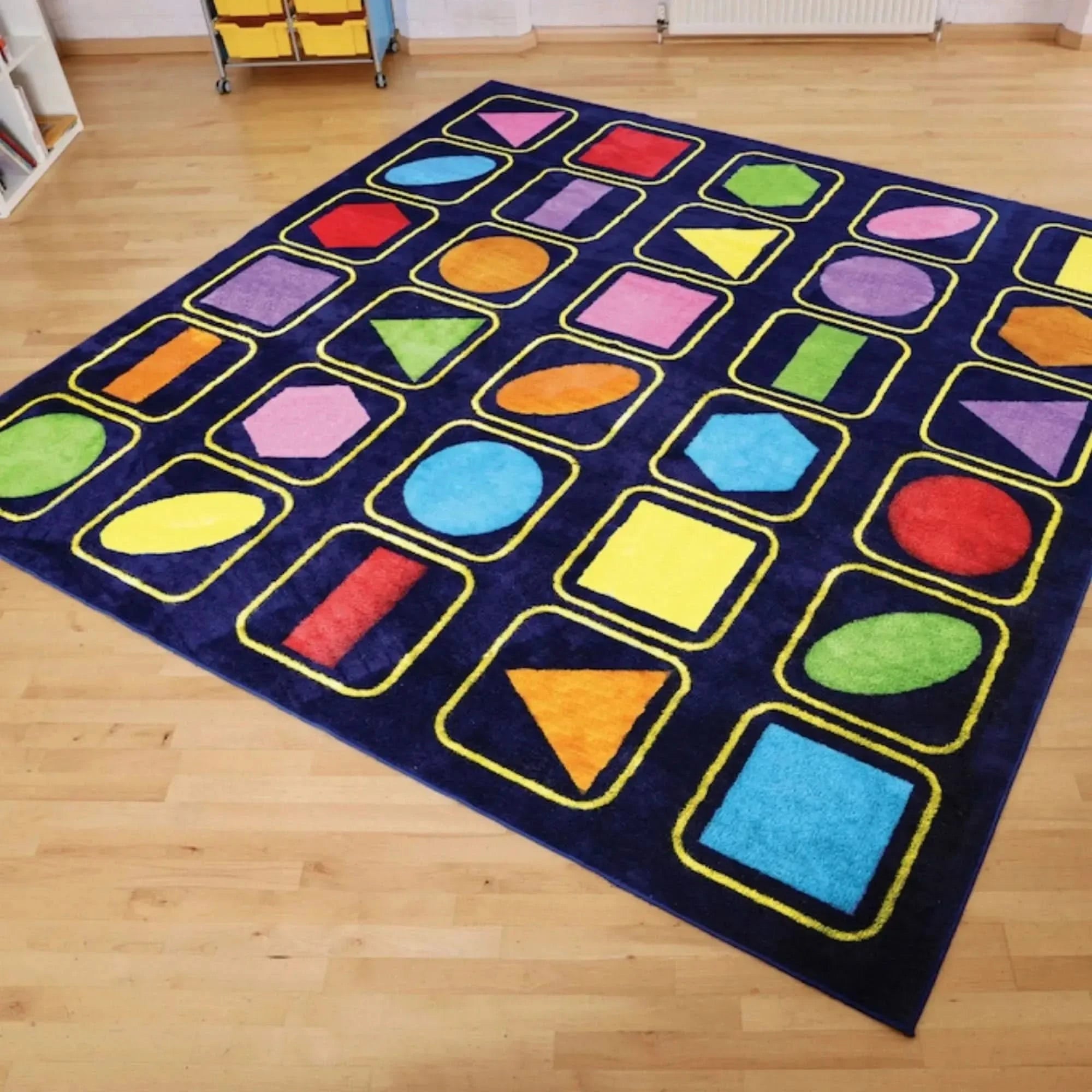 Kindercolour Geometric Shapes Carpet 3 X 3 Metre-Kindercolour Geometric Shapes Carpet 3 X 3 Metre