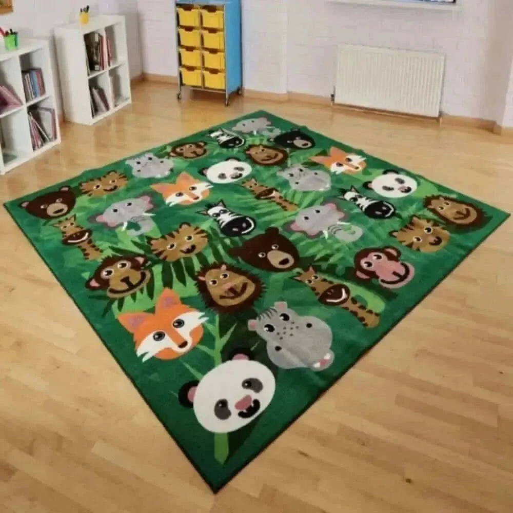 Kinder™Wild Animals Carpet 3 x 3 metre-Kinder™Wild Animals Carpet 3 x 3 metre