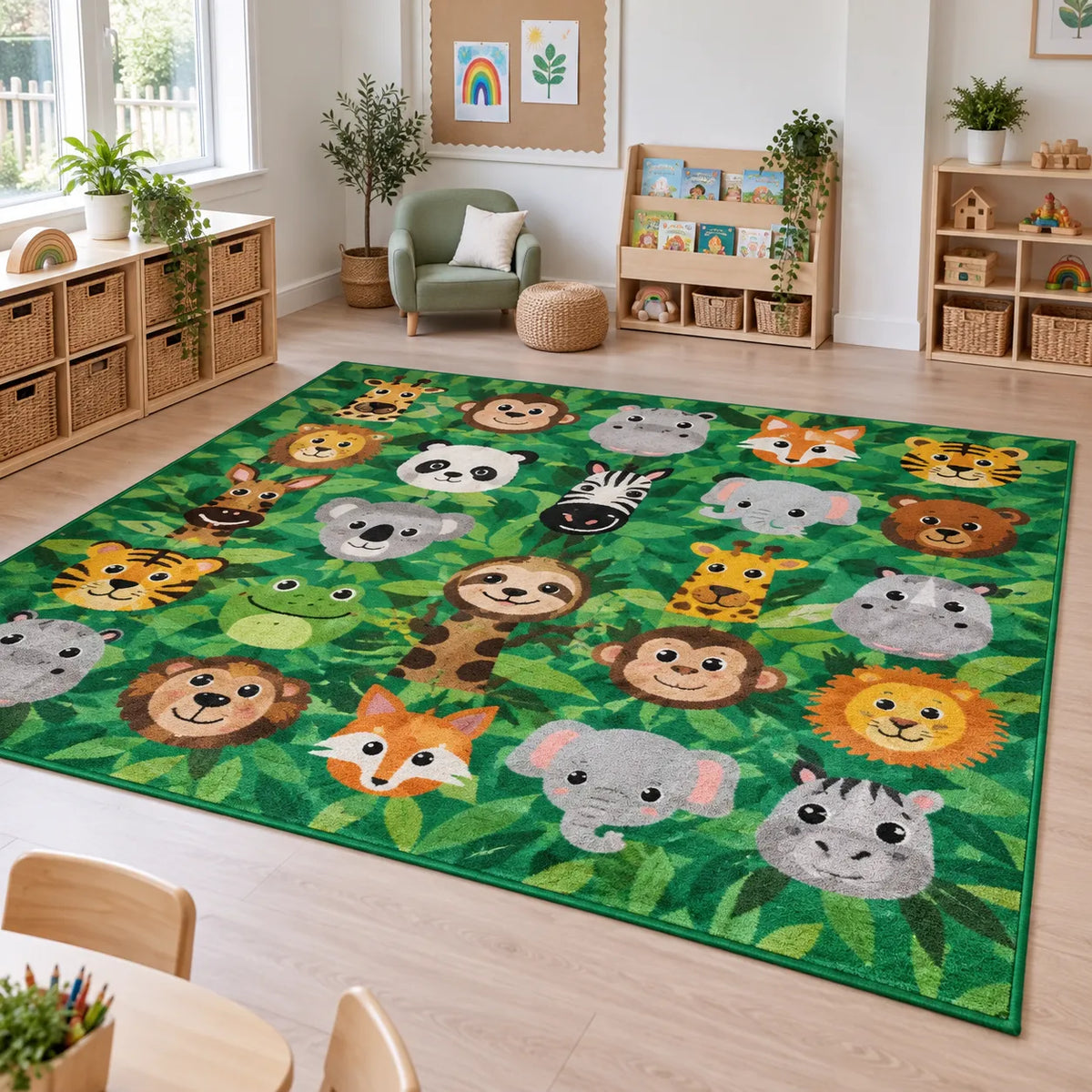 Kinder Wild Animals Carpet 3 x 3 metre lifestyle image 8 of 8 without children