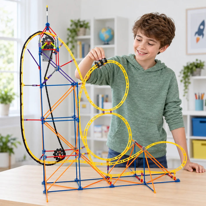 K'NEX Amazin' 8 448 Piece Motorised Roller Coaster-K'NEX Amazin' 8 448 Piece Motorised Roller Coaster