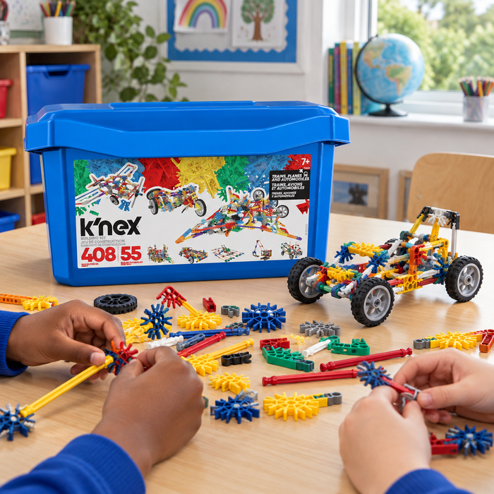 K'NEX Classics 408 Piece Building Set used for construction play in a UK classroom