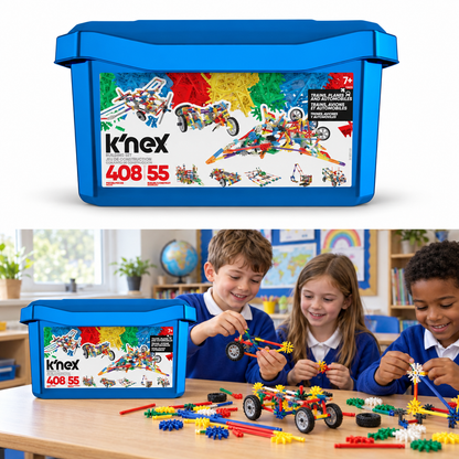 K'NEX Classics 408 Piece Building Set used for classroom construction play