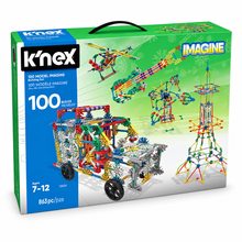 K'NEX 863 Piece 100 Model Building Set suitcase pack