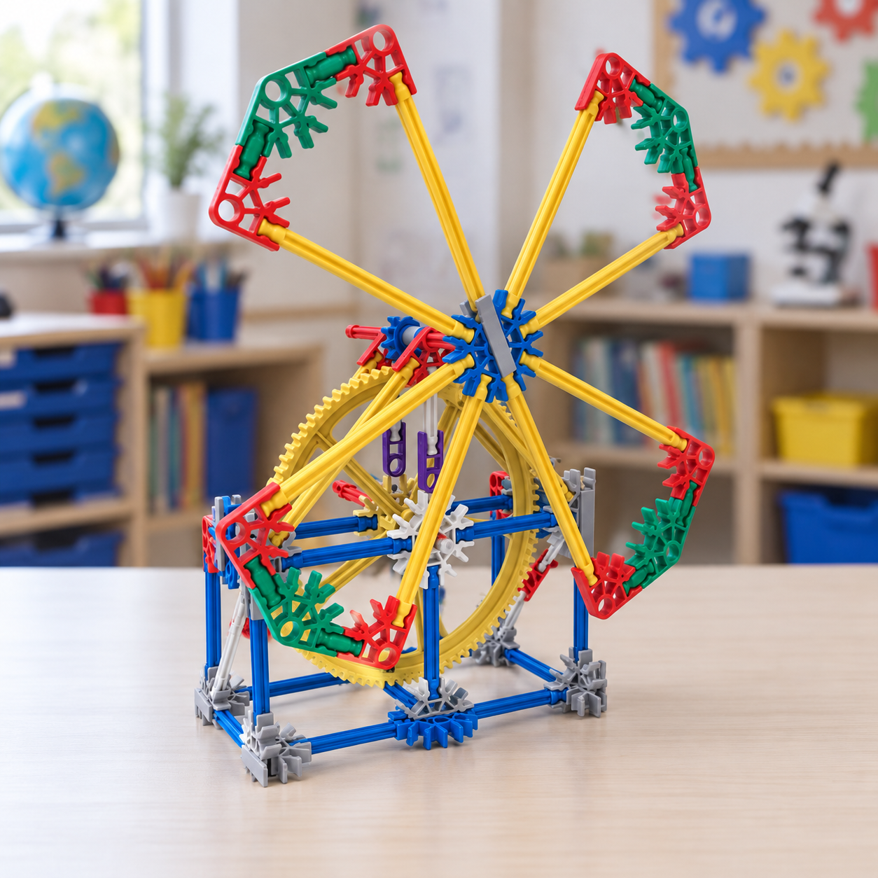 Assembled K'NEX Education STEM Explorations Gears model