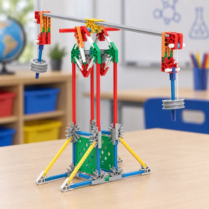 Assembled K'NEX Levers and Pulleys model