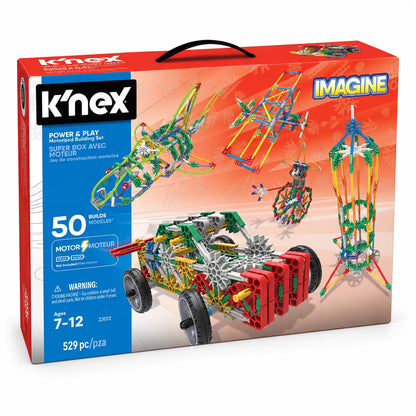 K'NEX Power and Play 529 Piece 50 Model Motorised Building Set box