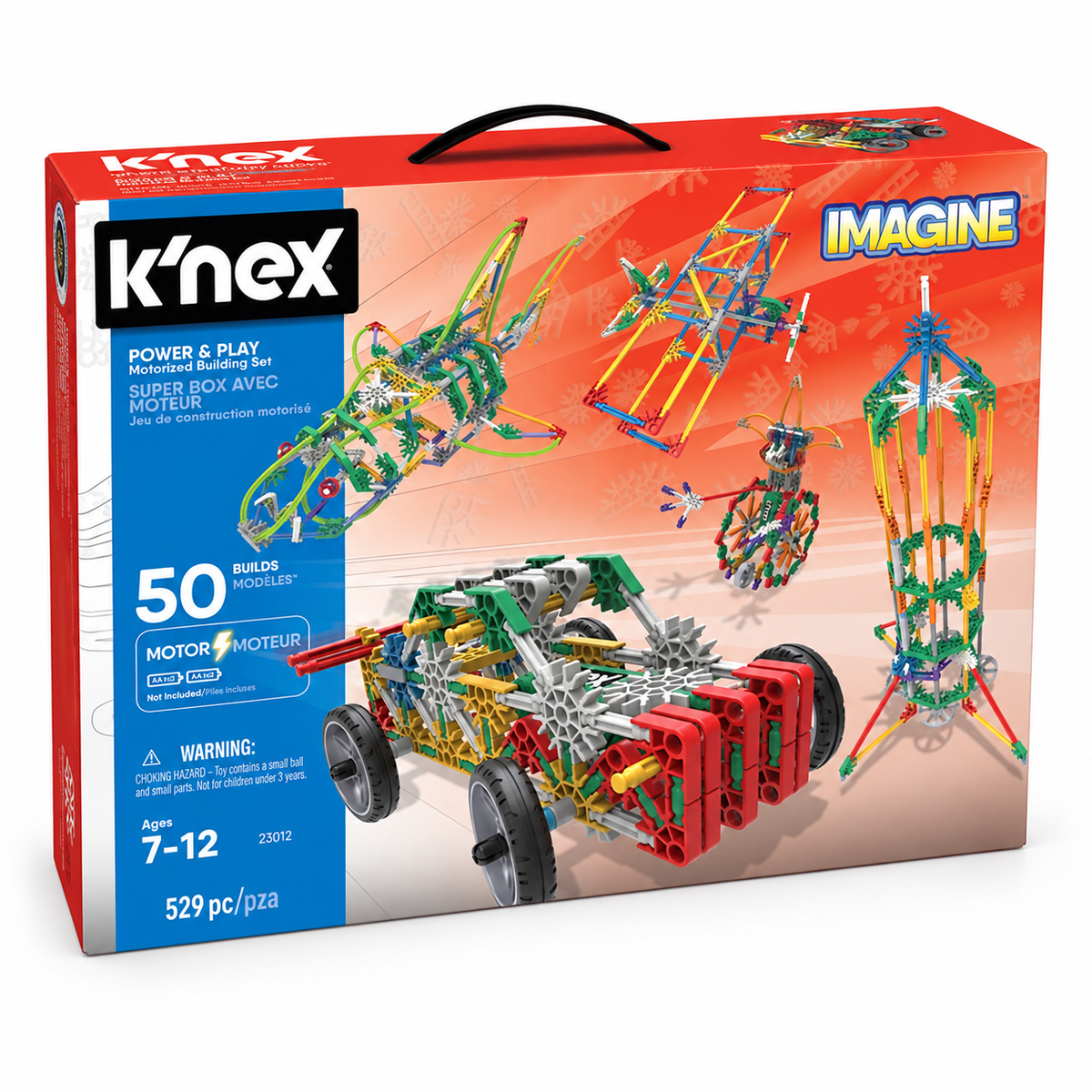 K'NEX Power and Play 529 Piece 50 Model Motorised Building Set box