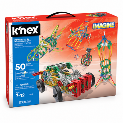 K'NEX Power and Play 529 Piece 50 Model Motorised Building Set box