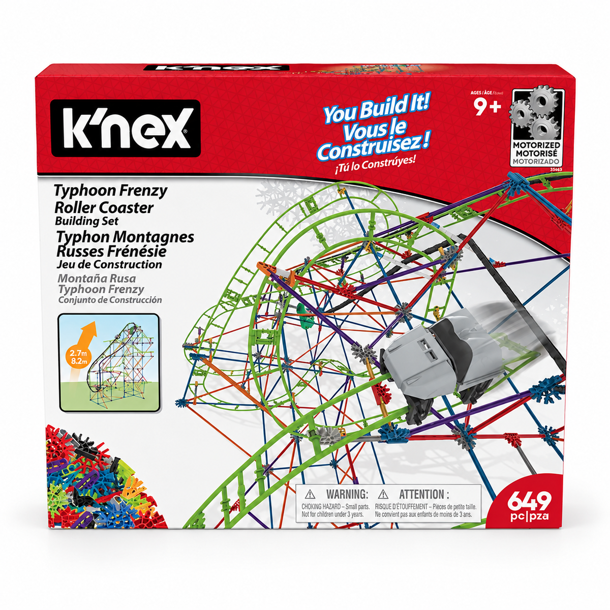 K'NEX Typhoon Frenzy 649 Piece Roller Coaster box
