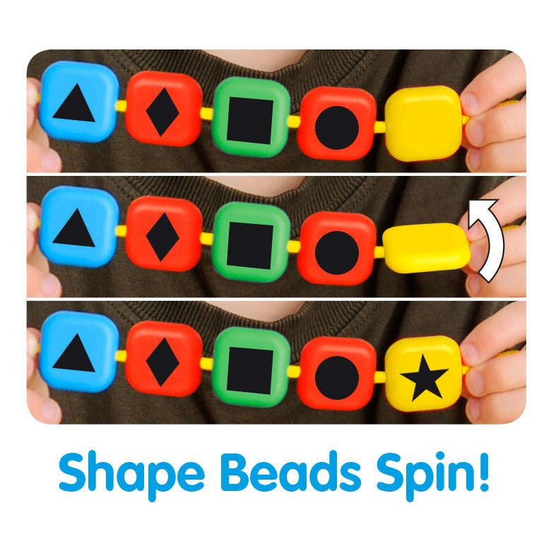 Lacing Shape Beads, Introduce your little ones to the wonderful world of threading with this Lacing Shape Beads set of brightly coloured beads and laces! Measuring at 2.5cm each, the beads are perfect for little hands to grip and practice their fine motor skills. The Lacing Shape Beads set comes complete with 72 threading beads in an array of regular and irregular shapes, including squares, rectangles, triangles, circles, stars, and diamonds.The included laces measure approximately 52cm long and are just th