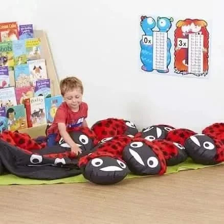 Ladybird Cushion and 15 Baby Ladybird Cushions-Ladybird Cushion and 15 Baby Ladybird Cushions