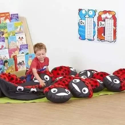 Ladybird Cushion and 15 Baby Ladybird Cushions-Ladybird Cushion and 15 Baby Ladybird Cushions