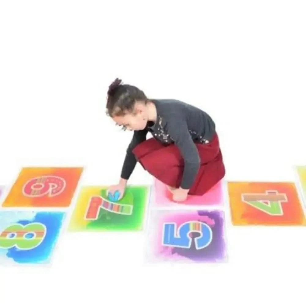 Large Liquid Floor Tiles for Hopscotch and Number Learning-Large Liquid Floor Tiles for Hopscotch and Number Learning