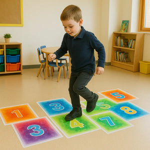 Large Liquid Floor Tiles for Hopscotch and Number Learning-Large Liquid Floor Tiles for Hopscotch and Number Learning