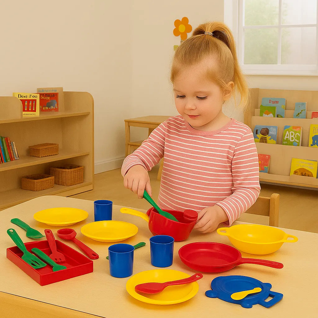 Large Plastic Role Play Dining Set-Large Plastic Role Play Dining Set