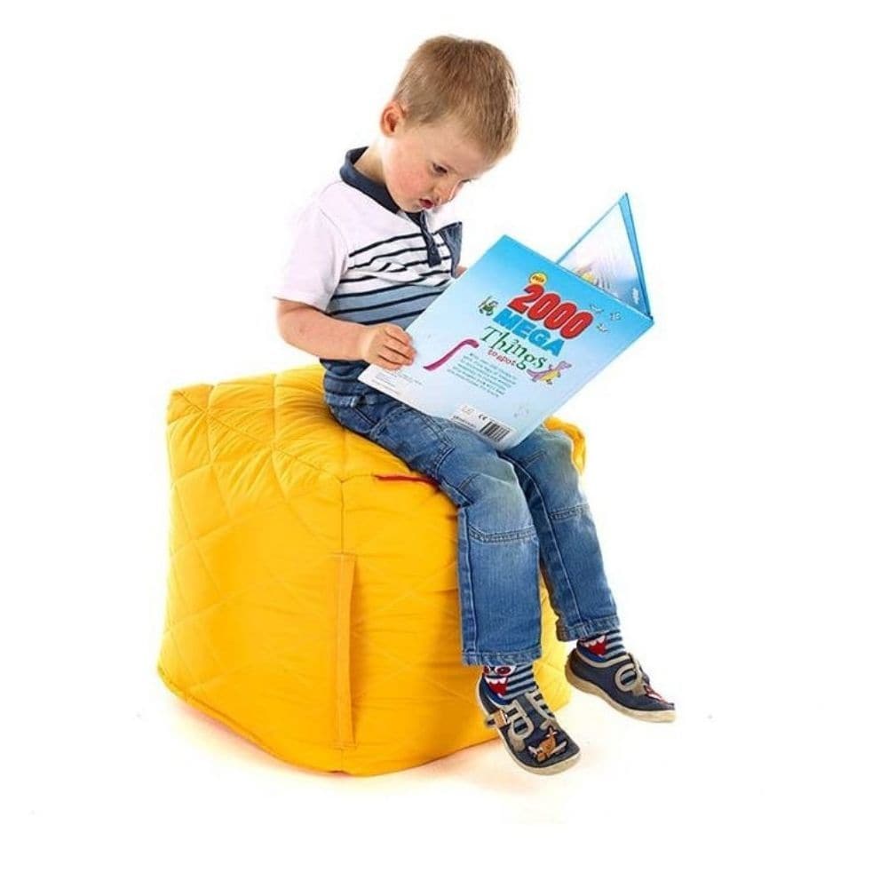 Large Quilted Bean Bag Cubes Set of 4, These Large Quilted Bean Bag Cubes Set of 4 are the ultimate in economical and practical seating. The Large Quilted Bean Bag Cubes are bean filled, covered in a comfy quilted fabric and are supplied as a set of 4. The Large Quilted Bean Bag Cubes are perfect for children that are Key stage 1 or Key stage 2. Large Quilted Bean Bag Cubes Set of 4 U.K.Manufactured Manufactured with wipe clean fabric, can be used indoor or outdoor. Dimensions of each beancube: 450 x 450 x 