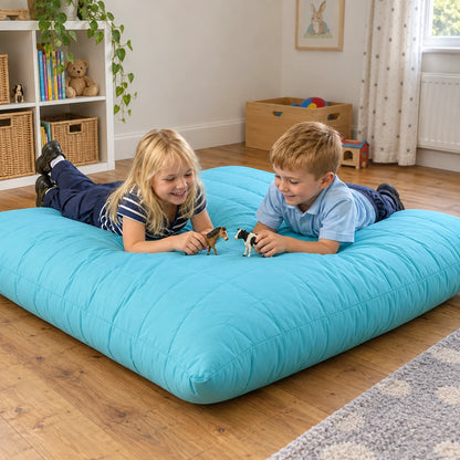 Aqua Large Quilted Cushion — nursery imaginative play