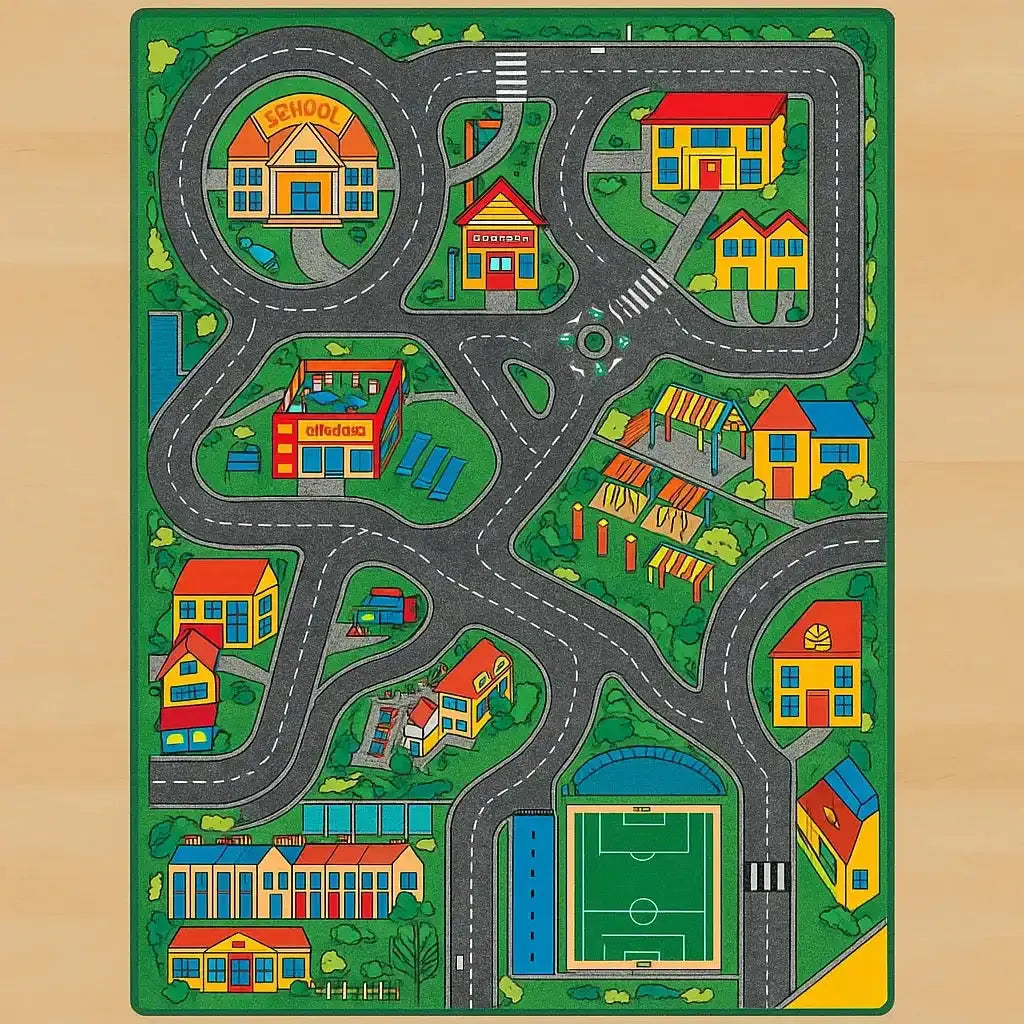 Large Town Roadway Playmat-Large Town Roadway Playmat