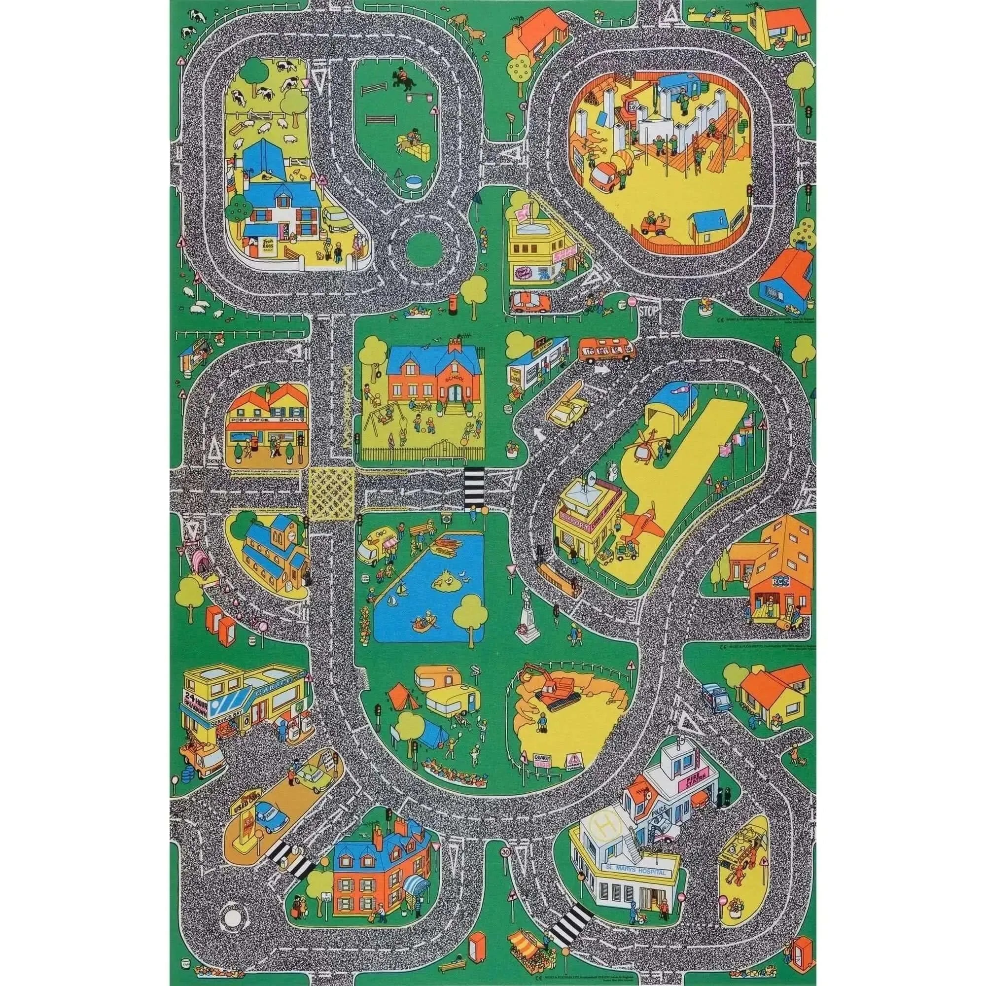 Large Town Roadway Playmat-Large Town Roadway Playmat