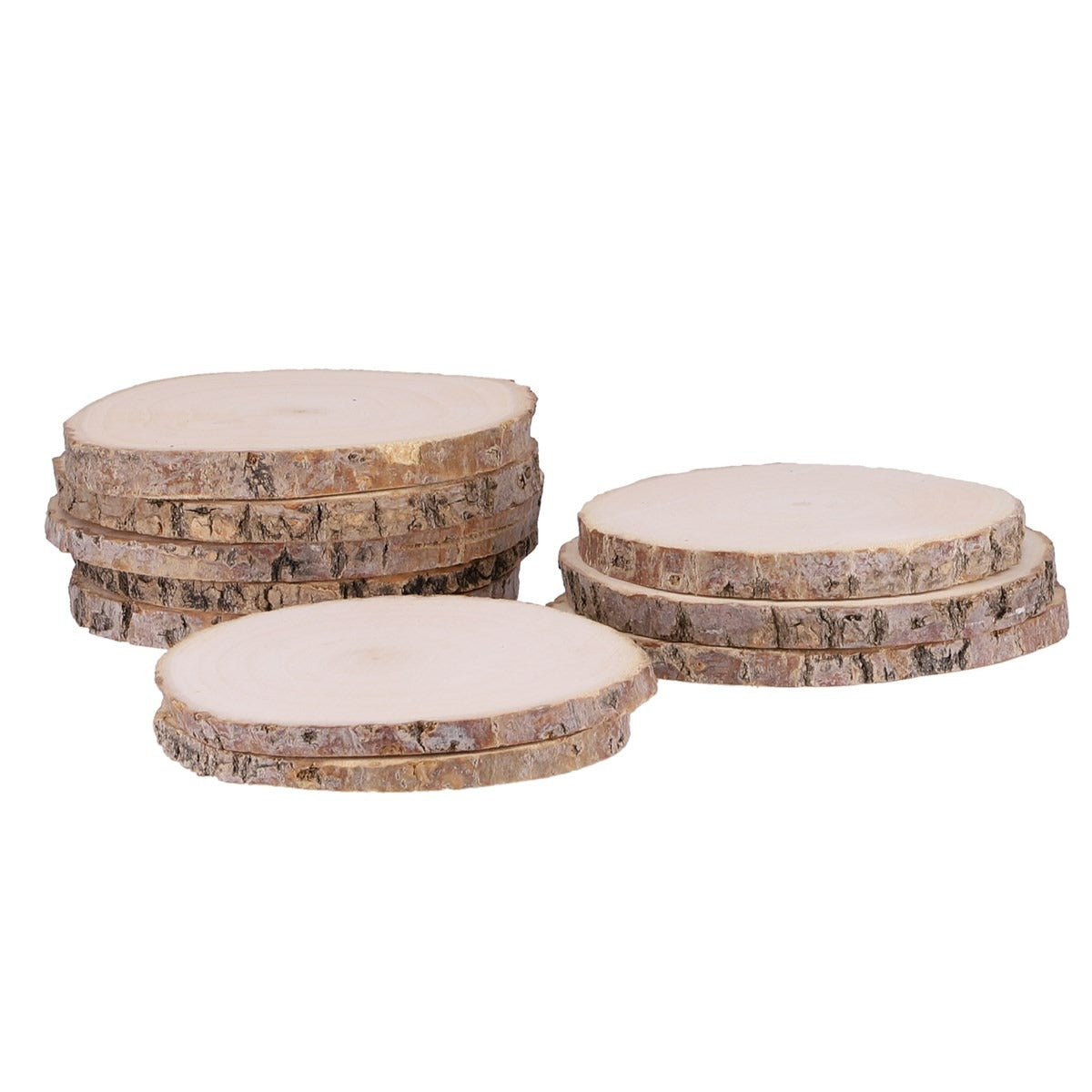 Large Tree Trunk Slices Pack of 10, This pack of Large Tree Trunk Slices is a great resource to allow children to explore different textures as they have a bark outer. The Large Tree Trunk Slices Pack of 10 can also be used for construction or loose parts play. Alternatively, you could write individual numbers, letters or phonemes to aid with number recognition, alphabet and phonics. Texture allows tactile and sensory exploration Develops creative and critical thinking skills 15cm Diameter These items are n