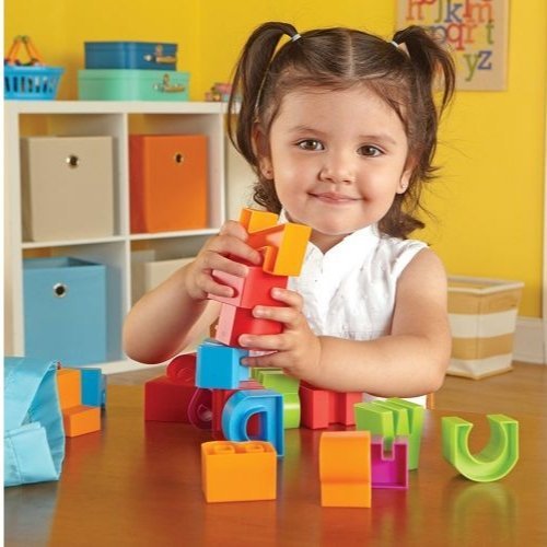 Learning Resources Letter Blocks, This colourful Learning Resources Letter Blocks set of plastic letters will keep early learners engaged for hours as they stack and spell basic words while developing their fine motor skills too! Sturdy plastic letters are perfectly sized for little hands Sturdy plastic letters are perfectly sized for little hands Attractive set encourages a variety of early literacy skills: Letter recognition The Alphabet Phonetical Awareness Early word building Set features five different
