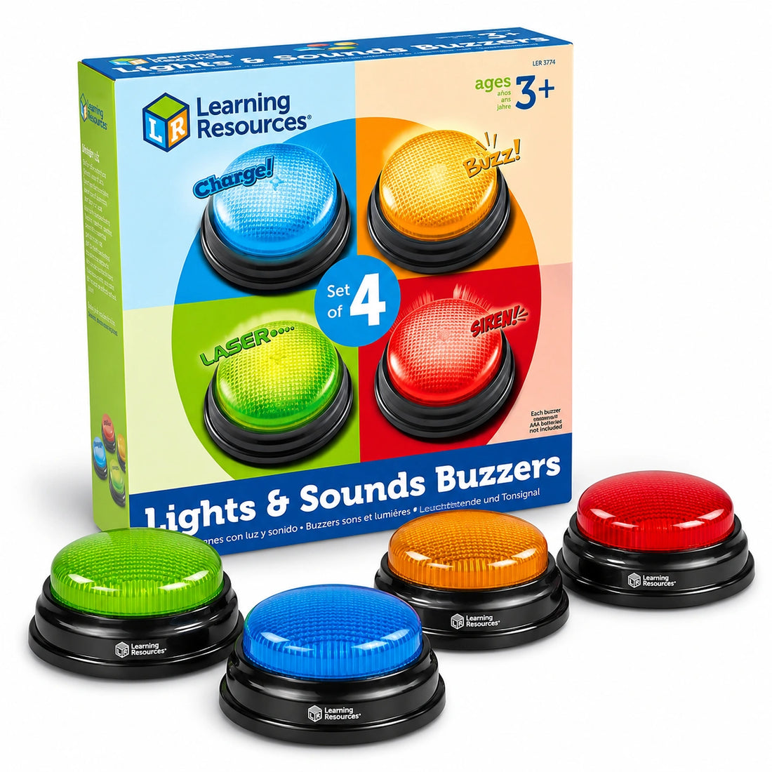 Learning Resources Lights & Sounds Answer Buzzers-Learning Resources Lights & Sounds Answer Buzzers