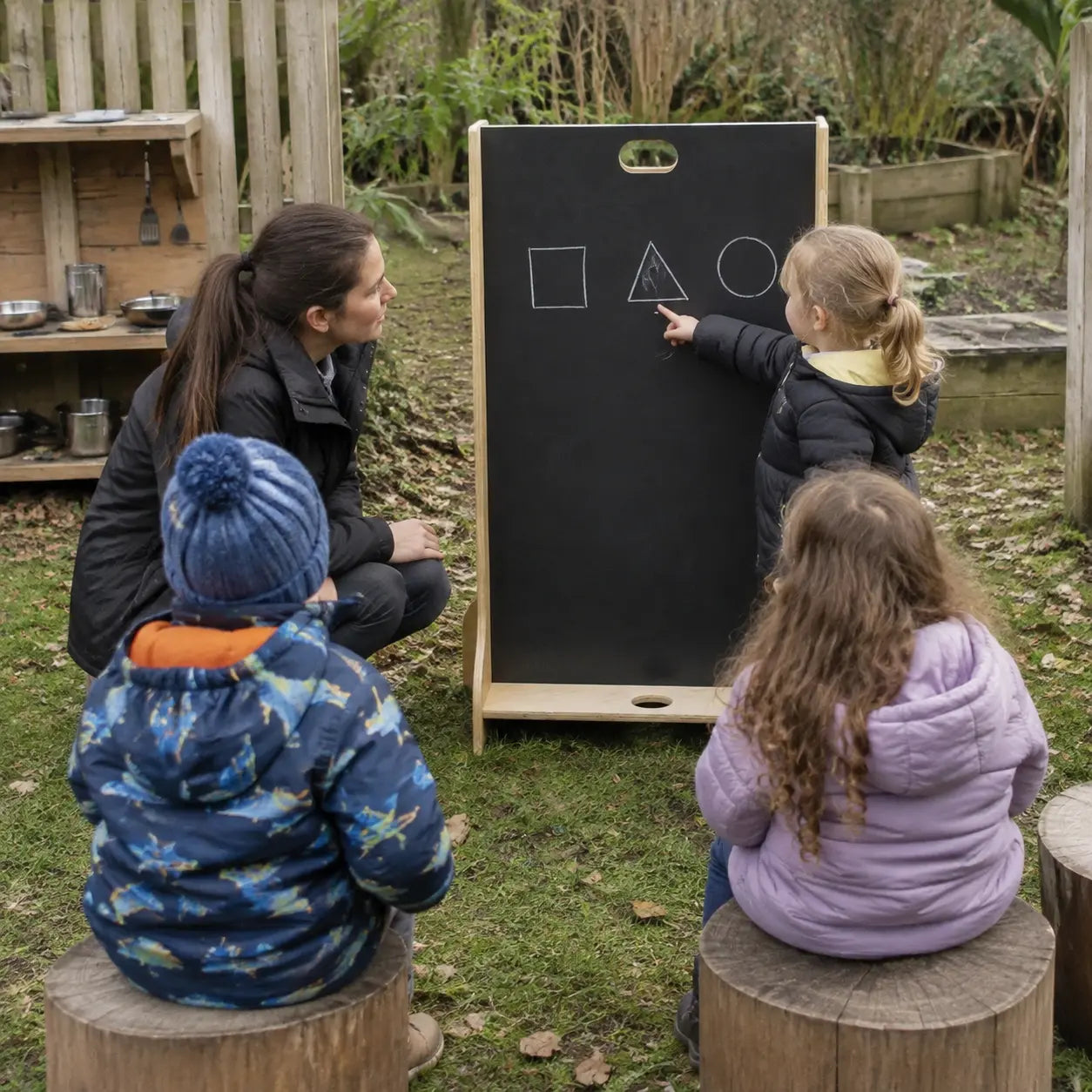 Leave Me Outdoors Children’s Easel outdoor nursery lifestyle scene 6
