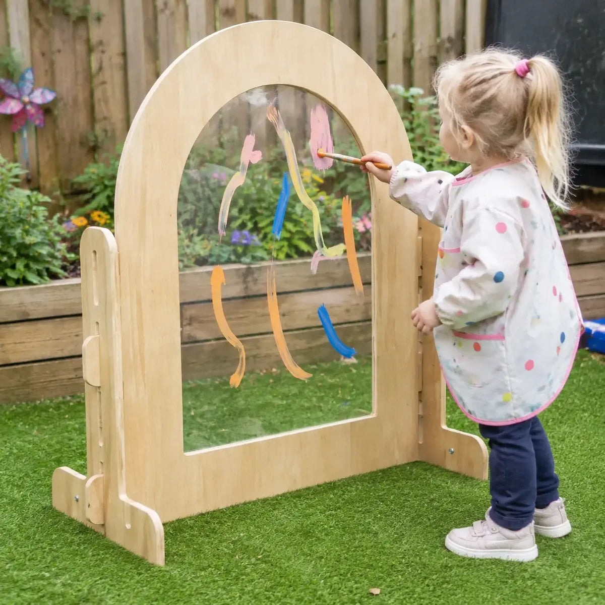 Leave Me Outdoors Children’s Painting Window outdoor nursery lifestyle scene 4