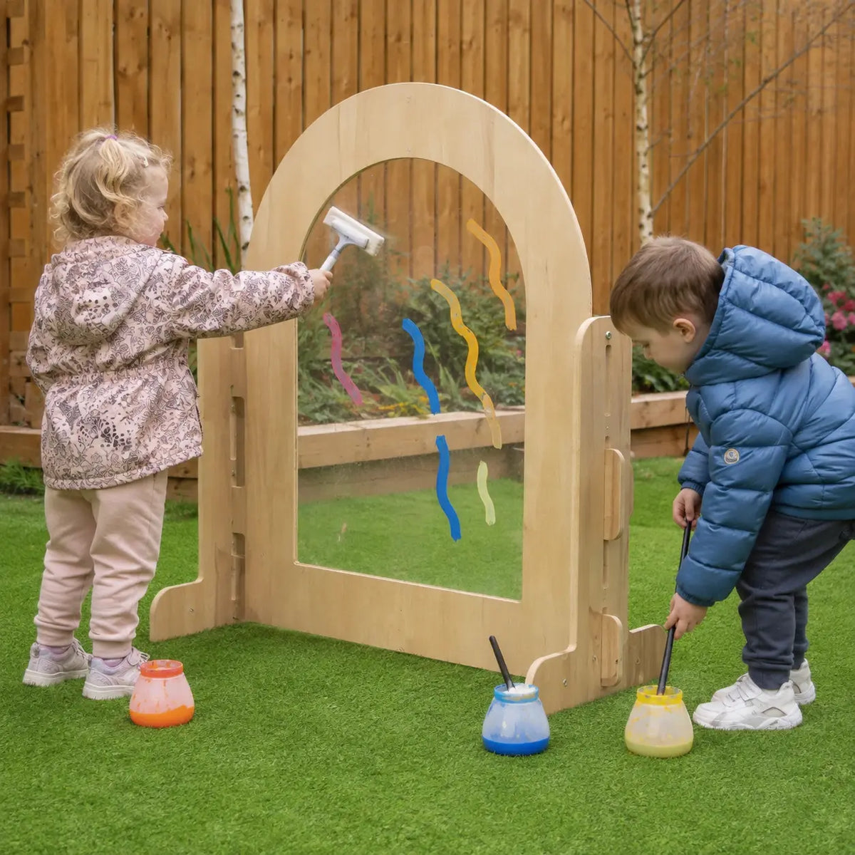 Leave Me Outdoors Children’s Painting Window outdoor nursery lifestyle scene 7