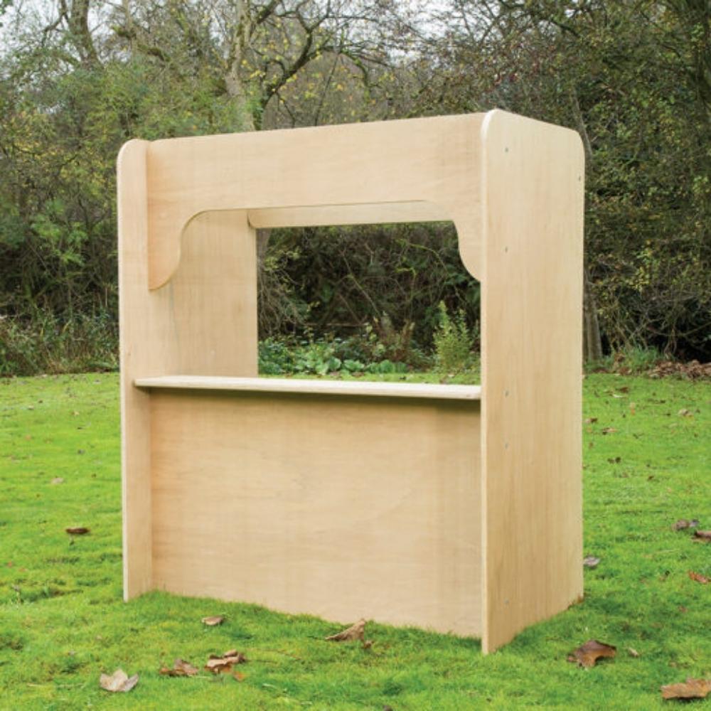 Leave Me Outdoors Role Play Booth, Ideal for group pretend play Host a Puppet Show or play shop, this outdoor resource brings the world of outdoor play to life. These outdoor role play booths will give little ones hours of pretend play fun. Why not put on a show with puppets or even use it as a pretend play shop counter. The new 'Leave Me Outdoors' range is the best way to take the classroom outside. Every product in the range can be used and left outside no matter the weather. Made from a special form of M