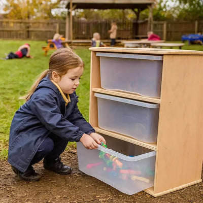 Leave Me Outdoors School Storage Cupboard with 3 trays