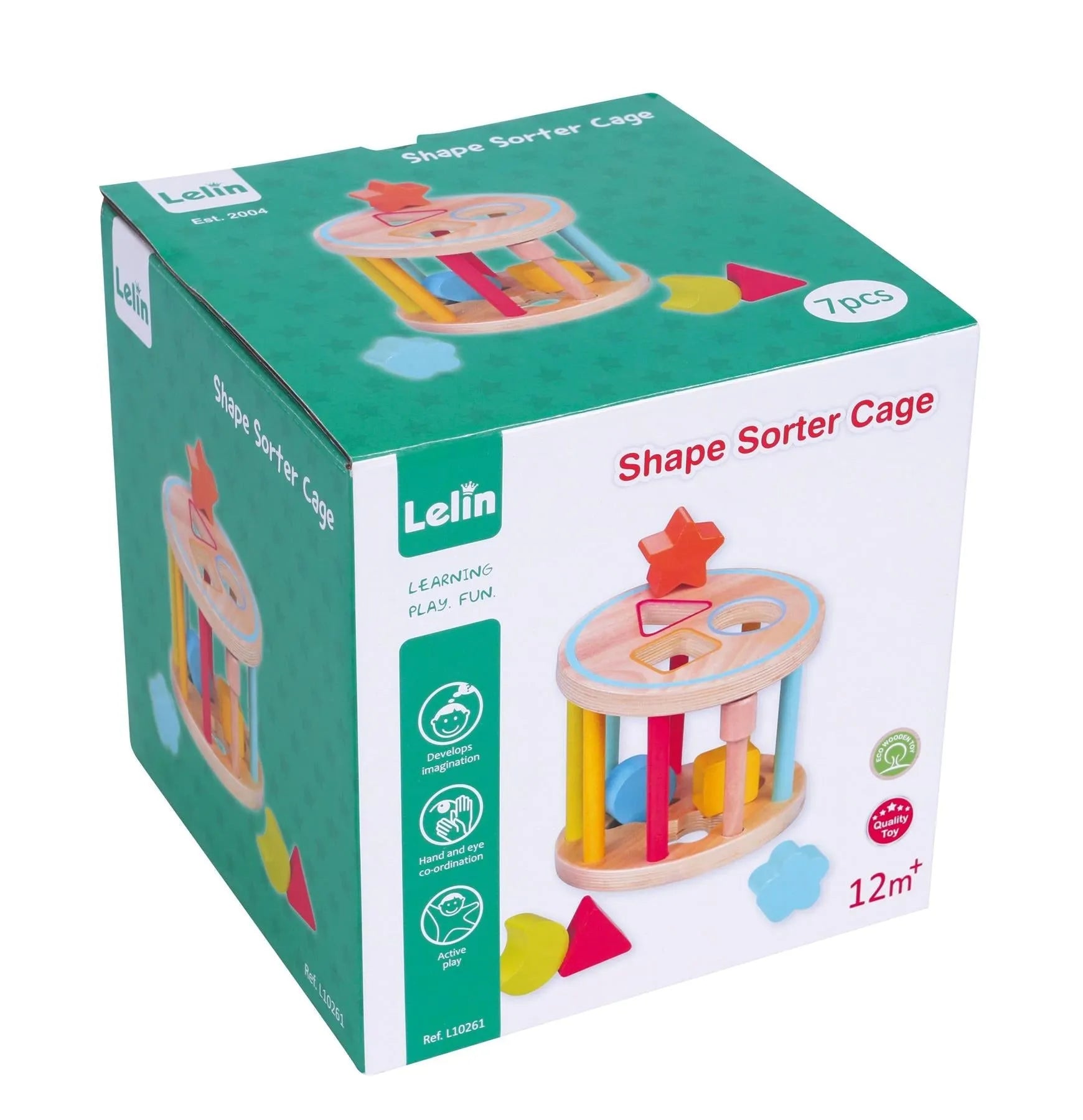 Lelin Wooden Shape Sorter-Lelin Wooden Shape Sorter